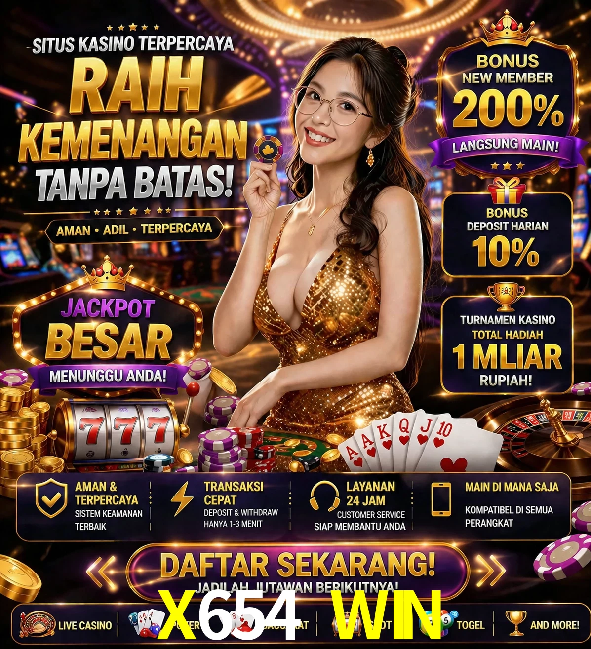 Roleta e blackjack X654 WIN