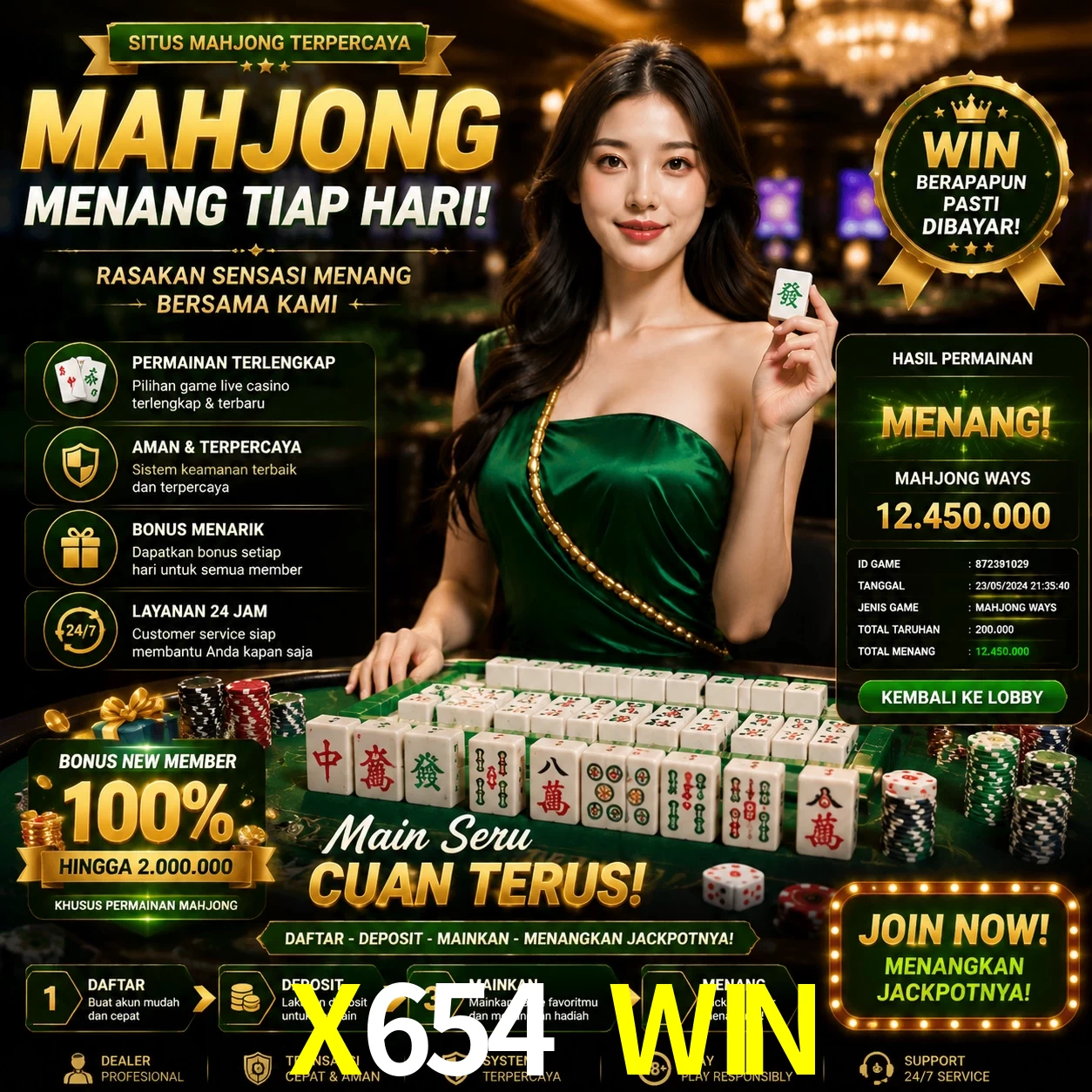 Cashback VIP X654 WIN - reembolso semanal